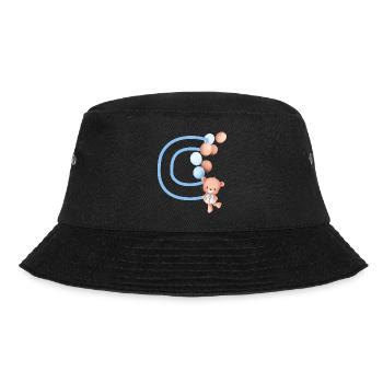 Letter c blue bear - Bucket Hat - black - Front - Lela (165cm)