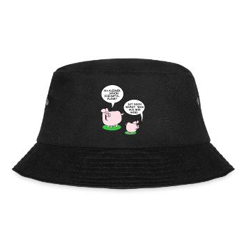 Ist Wurst | Schweine, lustige Sprüche, Fleisch - Bucket Hat - Schwarz - Vorne - Lela (165cm)