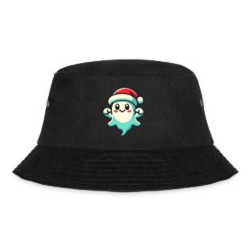 Cute Christmas Ghost Funny Halloween - Bucket Hat - black - Front - Lela (165cm)