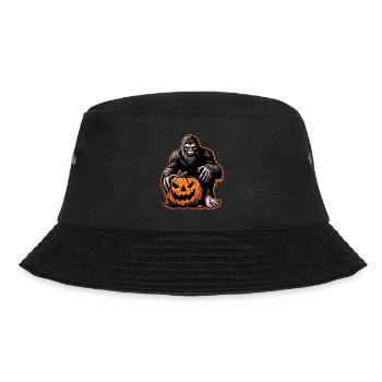 Halloween Bigfoot Pumpkin Scare - Bucket Hat - black - Front - Lela (165cm)