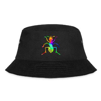 Ameise Insekt Regenbogen Tiere Polygon - Bucket Hat - Schwarz - Vorne - Lela (165cm)