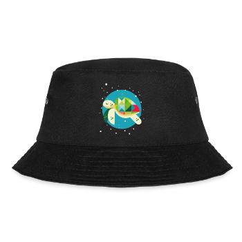 Cute Turtle – Creative Underwater World - Bucket Hat - black - Front - Lela (165cm)