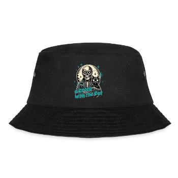 Halloween Skelett Mit Katze: A Creep With The Cat - Bucket Hat - Schwarz - Vorne - Lela (165cm)