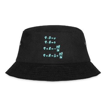 Gleichungen des Elektromagnetismus - Bucket Hat - Schwarz - Vorne - Lela (165cm)