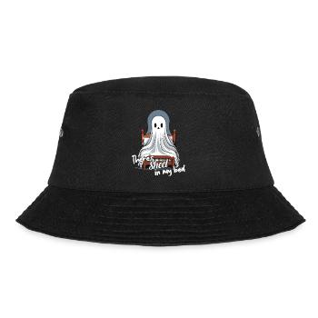 Drap d’Halloween au lit drôle de dicton - Bob - noir - Devant - Lela (165cm)
