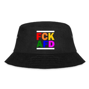 Fck afd - Bucket Hat - Schwarz - Vorne - Lela (165cm)