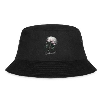 Bold Peony Blossom - Street Botanical Power - Bucket Hat - black - Front - Lela (165cm)