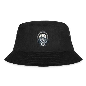 Krake Seeungeheuer Hobby Fischer Seefahrer - Bucket Hat - Schwarz - Vorne - Lela (165cm)
