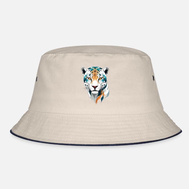 Leopard Vektor Kunst Lebendige Farben Illustration Bucket Hat