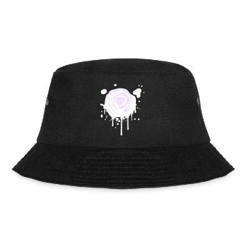 Rose Blüte Graffiti Tropfen Röschen Romantisch - Bucket Hat - Schwarz - Vorne - Lela (165cm)