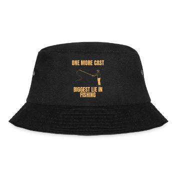 One More Cast - Fishing’s Biggest Lie - Bucket Hat - black - Front - Lela (165cm)