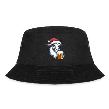 Bergziege Weihnachten Bier Lustig - Bucket Hat - Schwarz - Vorne - Lela (165cm)