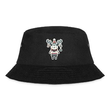 Christmas vintage reindeer look - Bucket Hat - black - Front - Lela (165cm)