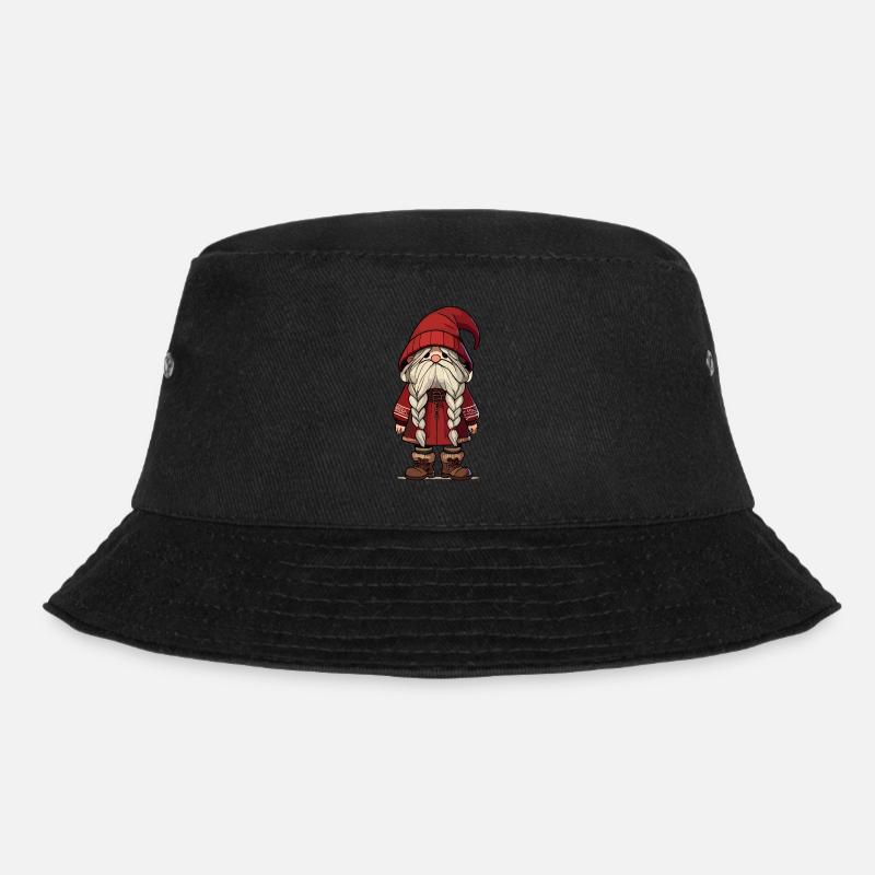 Gemütlicher Weihnachtswichtel Winter - Bucket Hat - Schwarz