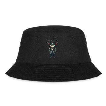 Festlicher Krampus Weihnachtliche Folklore - Bucket Hat - Schwarz - Vorne - Lela (165cm)