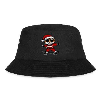 Tiger Weihnachten Lustig - Bucket Hat - Schwarz - Vorne - Lela (165cm)