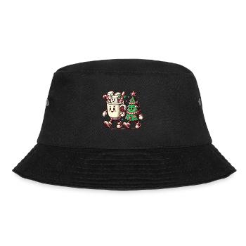Merry Christmas Retro Style Vintage - Bucket Hat - black - Front - Lela (165cm)