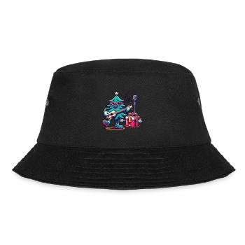 Fröhlicher Weihnachtsbaum Retro Musik - Bucket Hat - Schwarz - Vorne - Lela (165cm)