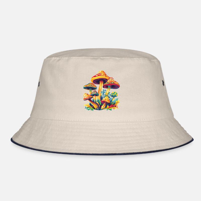 Bunte psychedelische Pilze Bucket Hat