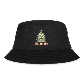 Fröhlicher Weihnachtsbaum Mit Geschenken - Bucket Hat - Schwarz - Vorne - Lela (165cm)
