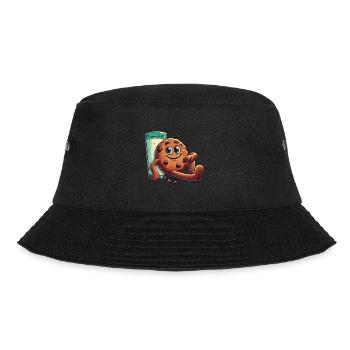 Fröhliche Weihnachten Retro Keks Stil - Bucket Hat - Schwarz - Vorne - Lela (165cm)