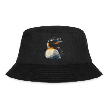 Pinguin cool Sonnenbrille Tiere Tier - Bucket Hat - Schwarz - Vorne - Lela (165cm)