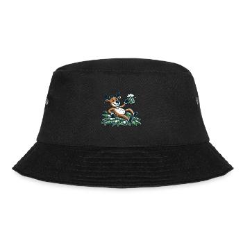 Funny Christmas Reindeer for Beer Lovers - Bucket Hat - black - Front - Lela (165cm)