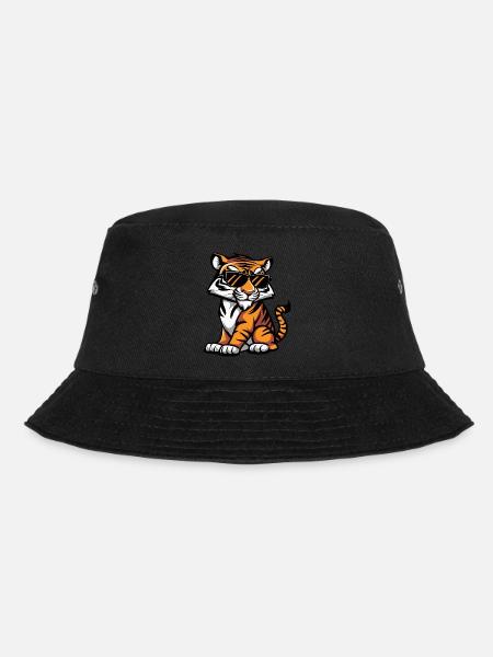 Tiger Tier - Bucket Hat - Schwarz