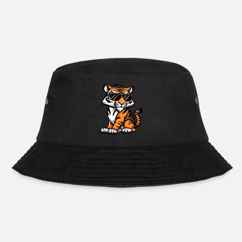Tiger Tier - Bucket Hat - Schwarz