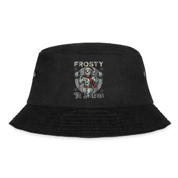 Frosty Der Muskelmann Schneemann Fitness - Bucket Hat - Schwarz - Vorne - Lela (165cm)