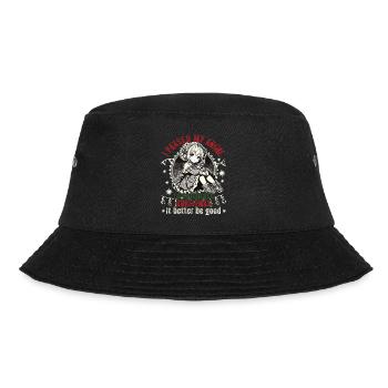 Anime Und Weihnachten Humorvoll Verbunden - Bucket Hat - Schwarz - Vorne - Lela (165cm)