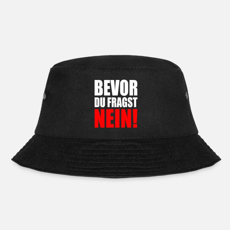 Bevor du fragst nein - Bucket Hat - Schwarz