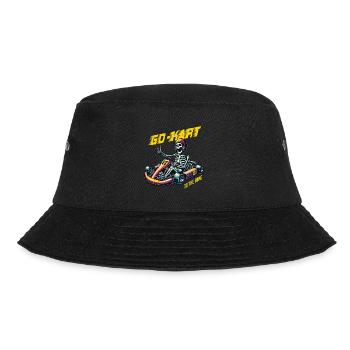 Go-Kart To The Bone Retro Skeleton Style - Bucket Hat - black - Front - Lela (165cm)