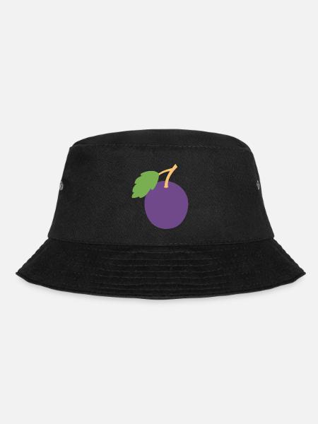 Pflaume - Bucket Hat - Schwarz