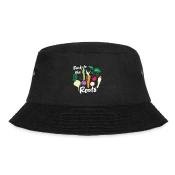 Back to the Roots Variation of Vegetables Vegetarian - Bucket Hat - black - Front - Lela (165cm)