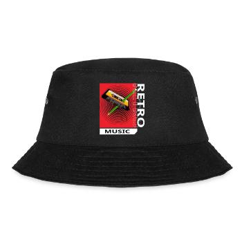 Retro-Musik - Bucket Hat - Schwarz - Vorne - Lela (165cm)