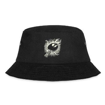 Flaming Table Tennis Racket Table Tennis - Bucket Hat - black - Front - Lela (165cm)