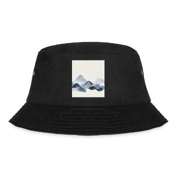 Abstract Mountains - Bucket Hat - black - Front - Lela (165cm)