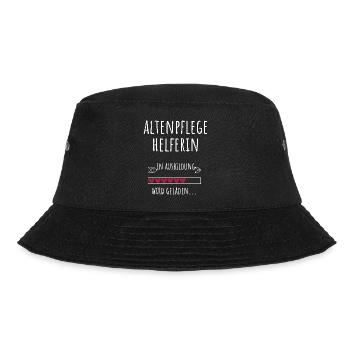Altenpflegehelferin Ausbildung Beruf Geschenk - Bucket Hat - Schwarz - Vorne - Lela (165cm)