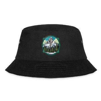Berge Winter Eisberge Natur - Bucket Hat - Schwarz - Vorne - Lela (165cm)