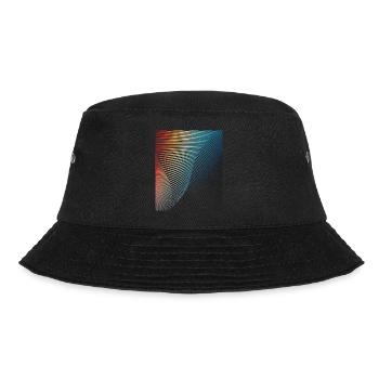 abstract geometric pattern spiral wave - Bucket Hat - black - Front - Lela (165cm)