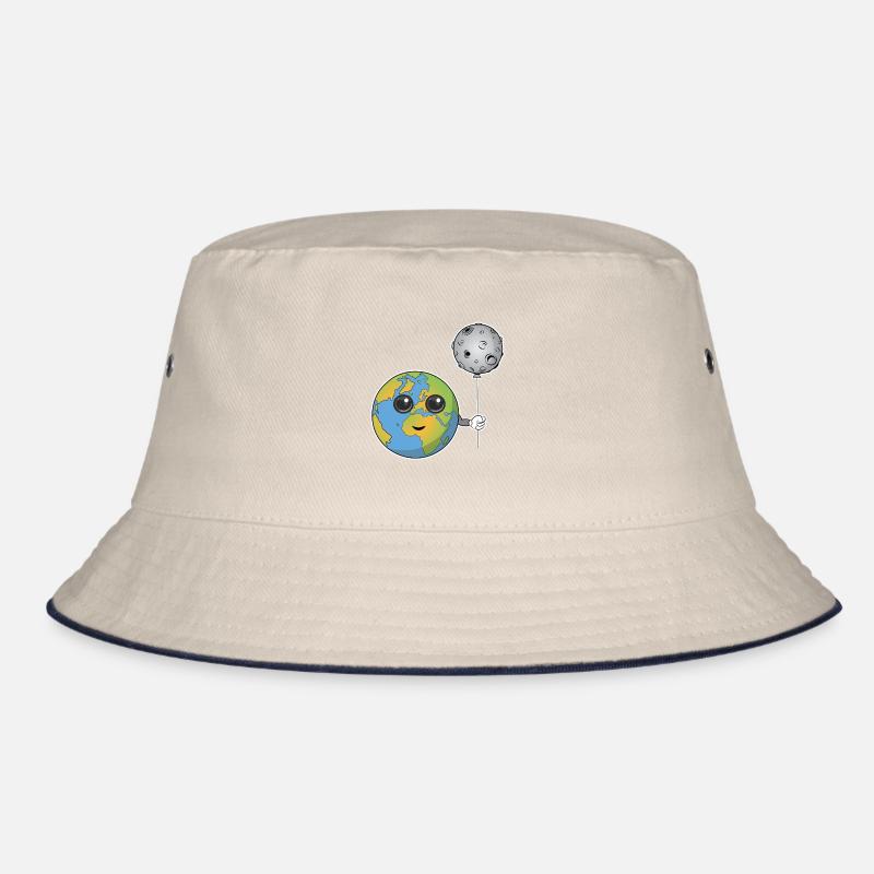 Erde mit einem Mondballon Bucket Hat