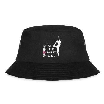 EAT SLEEP BALLET REPEAT Dance Ballettänzer Tänzer - Bucket Hat - Schwarz - Vorne - Lela (165cm)