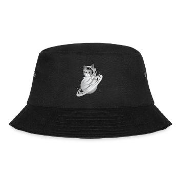 Space Cat with Planet - Bucket Hat - black - Front - Lela (165cm)