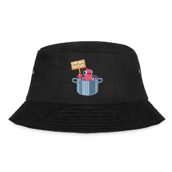 Say No To Pot Shrimp Lover Seafood - Bucket Hat - Schwarz - Vorne - Lela (165cm)