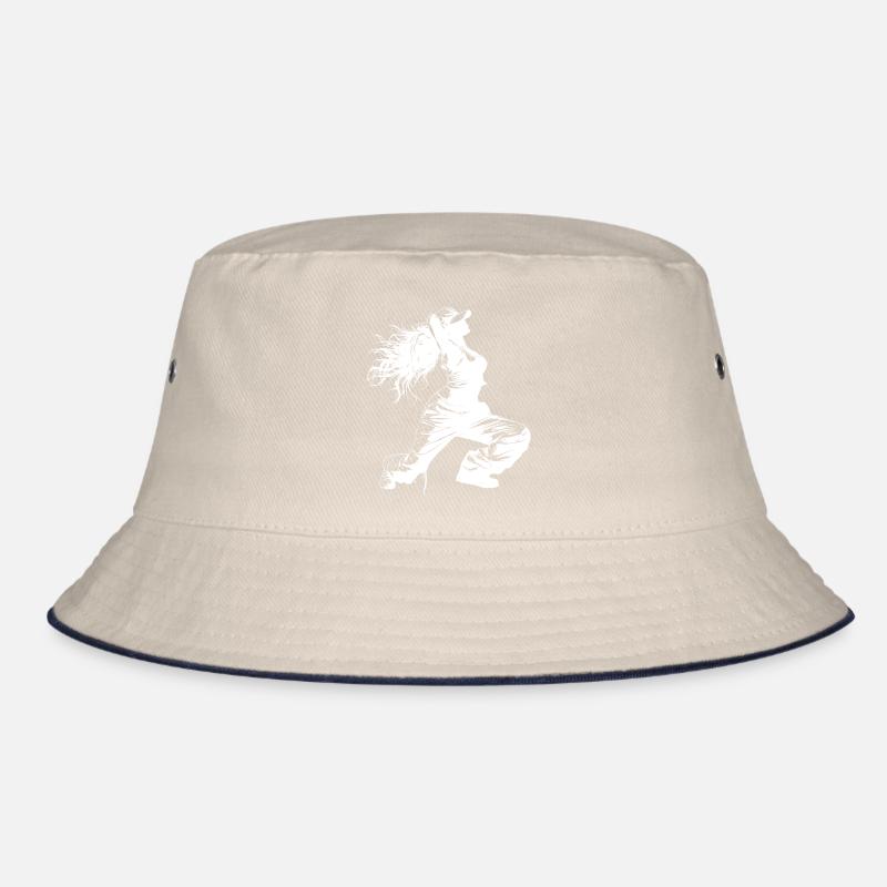 Breakdancerin Zeichnung Bucket Hat