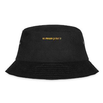 Leopard text on black background - Bucket Hat - black - Front - Lela (165cm)