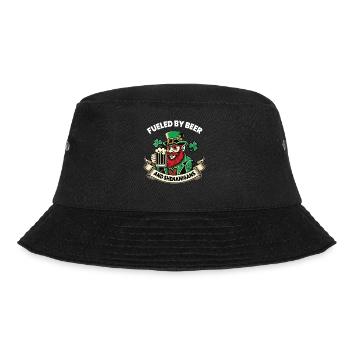 St. Patrick's Day Lustiger Leprechaun Mit Bier - Bucket Hat - Schwarz - Vorne - Lela (165cm)