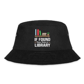 Book Bookworm Library Reading Bookworm - Bucket Hat - black - Front - Lela (165cm)