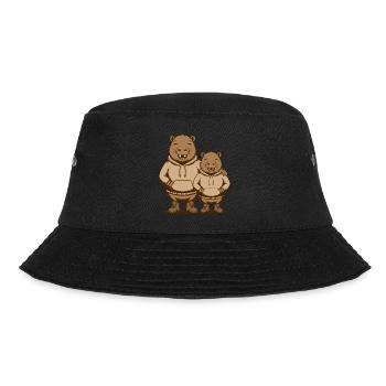 Capybara Couple Capybara - Two Cool Capybaras - Bucket Hat - black - Front - Lela (165cm)